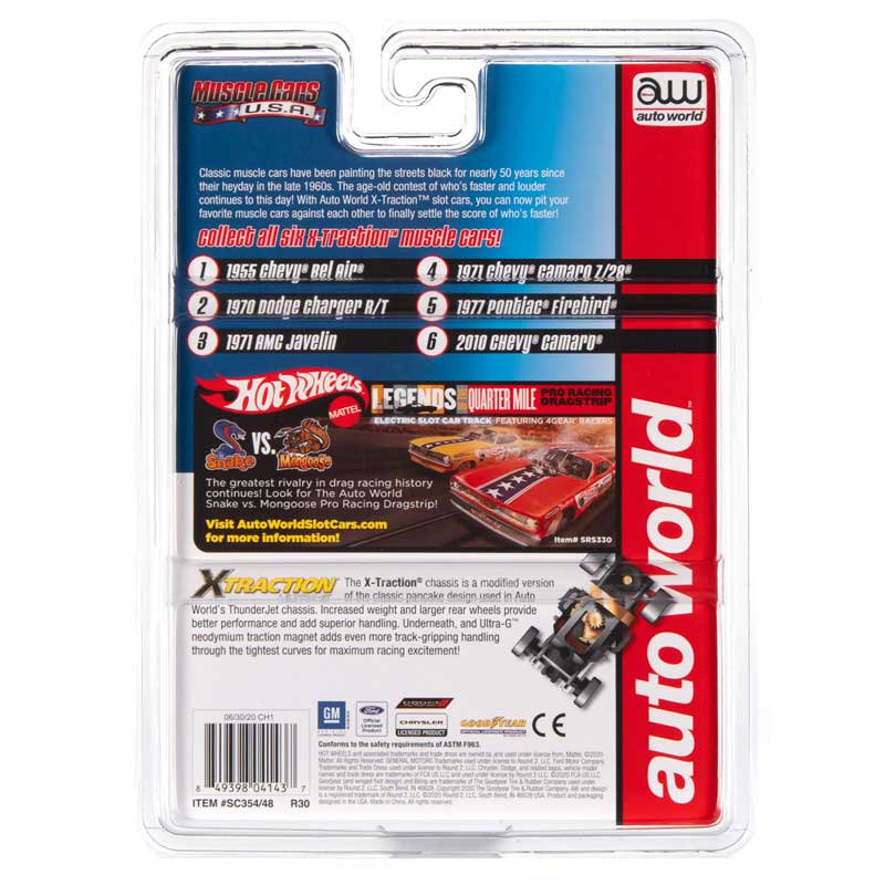 Auto World 1977 Pontiac Firebird Blue Xtraction R30 HO Slot Car (SC354-5)