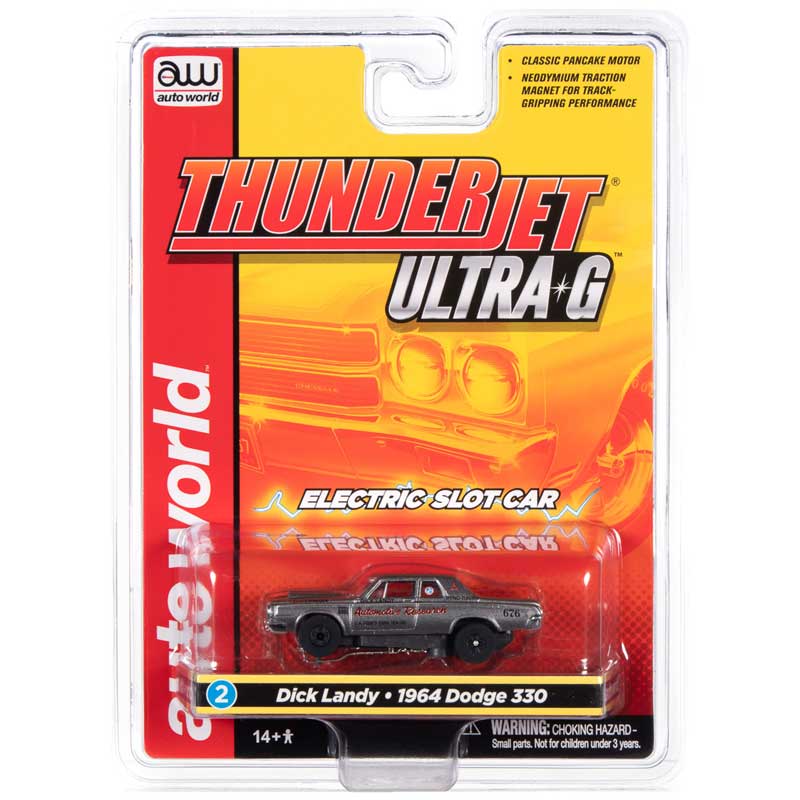 Auto World 1964 Dodge 330 Dick Landy Gray Thunderjet HO Slot Car