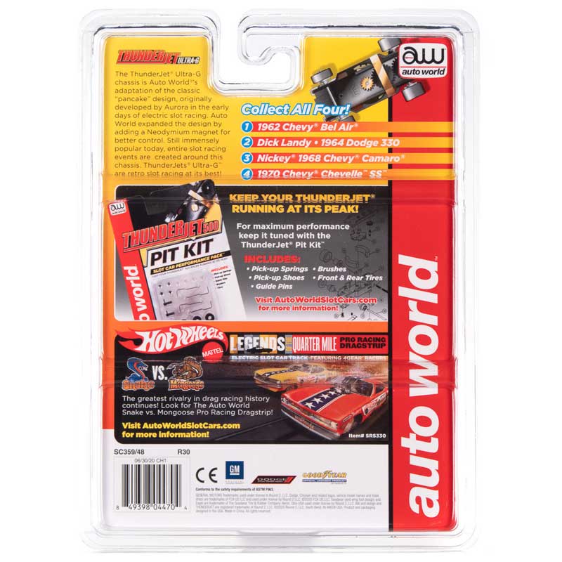 Auto World 1964 Dodge 330 Dick Landy Light BlueThunderjet HO Slot Car (SC359-2)