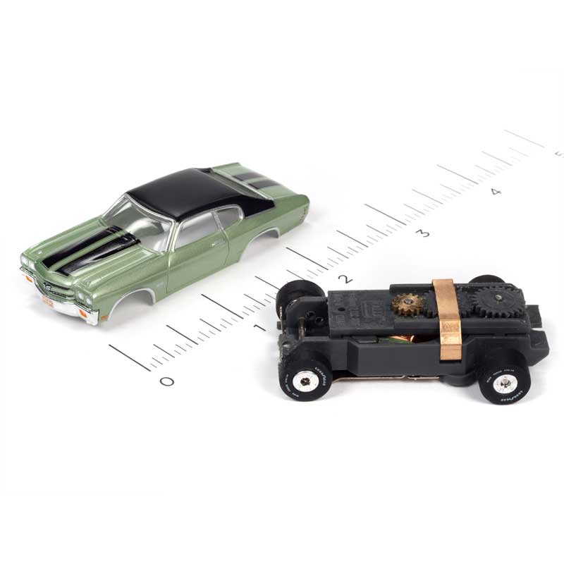 Auto World 1970 Chevy Chevelle SS Green Thunderjet HO Slot Car (SC359-4)