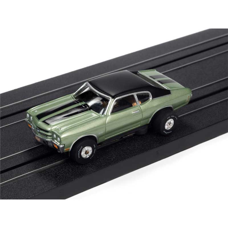 Auto World 1970 Chevy Chevelle SS Green Thunderjet HO Slot Car (SC359-4)