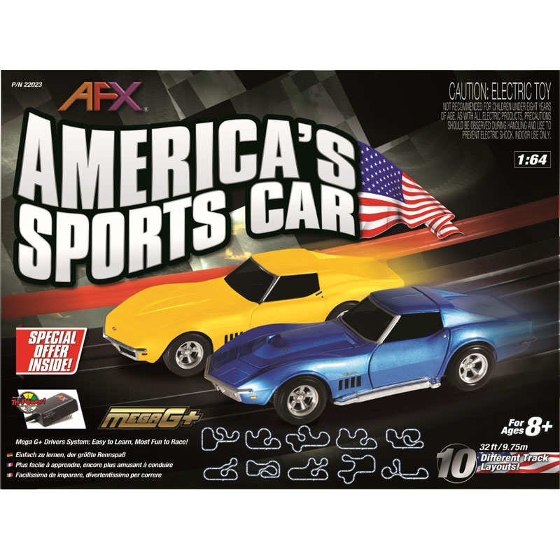 AFX America's Sports Car Chevy Corvette 32-Foot Mega G+ HO Slot