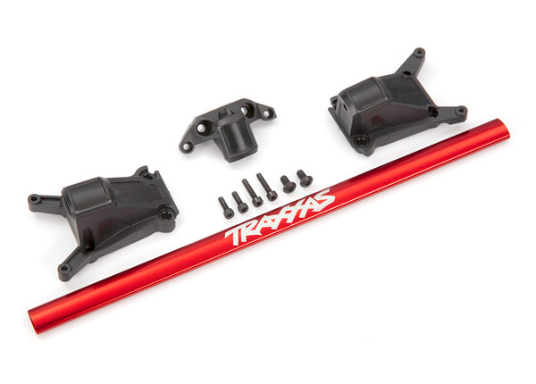 Traxxas Red Aluminum Chassis Brace Kit for Rustler 4x4 & Slash 4x4