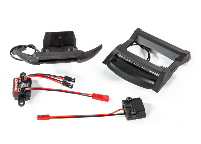 Traxxas Rustler 4x4 Complete LED Light Set w/Bumper & Roof Skid, Power Supply & Power Tap (fits 6717 body) (6795)