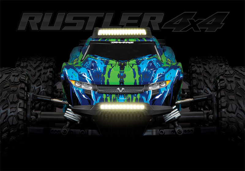 Traxxas Rustler 4x4 Complete LED Light Set w/Bumper & Roof Skid, Power Supply & Power Tap (fits 6717 body) (6795)