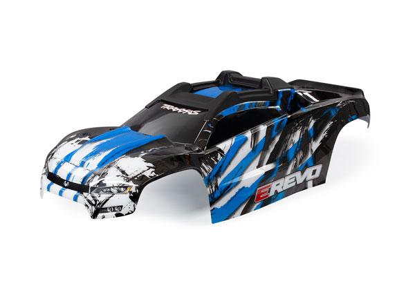 Traxxas E-Revo 2.0 VXL Blue Pre-Painted Body w/Body Mounts & Rear Support (8611X)