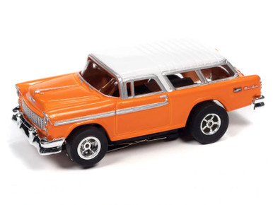 Voiture Slot Auto World Chevrolet Nomad 1957 - Échelle HO, Jaune Orange, Neuf