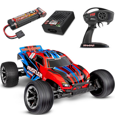 Traxxas Rustler 2WD Heavy Duty XL-5 RTR RC Stadium Truck w/ID Battery