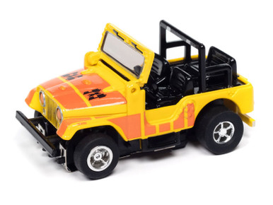 Auto World 1979 Jeep CJ-7 (Yellow w/Orange 4x4 Graphics) X