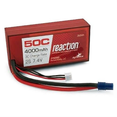 dynamite 7.4v 4000mah 3s 50 c lipo hardcase 96m Reaction 2S 30C EC3 Plug : Vaterra ECX 4000mAhVoltage Dynamite 7.4V 5000mAh 2S 30C