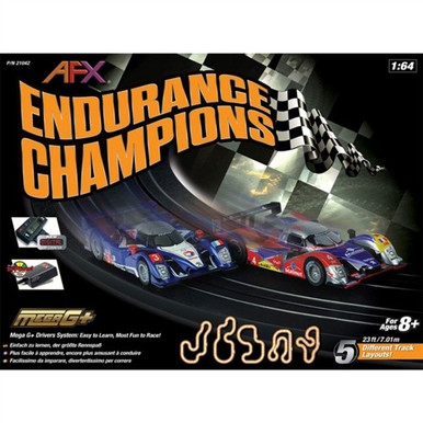 AFX Endurance Champions Slot Car Set & Lap Counter