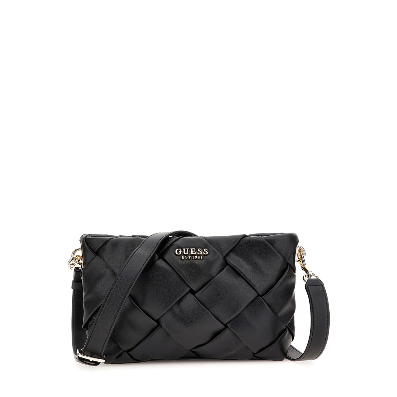 GUESS Zaina Crossbody Top Zip, Black: Handbags: Amazon.com