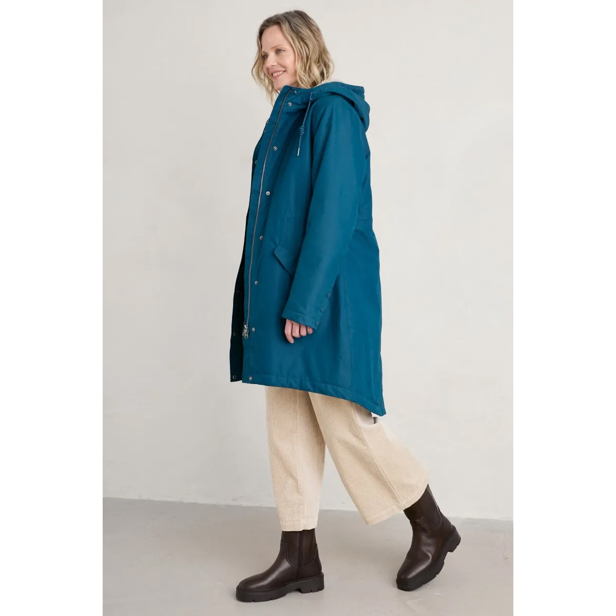 Seasalt Plant Hunter Waterproof Coat Raincloud Blue Kilkenny Design