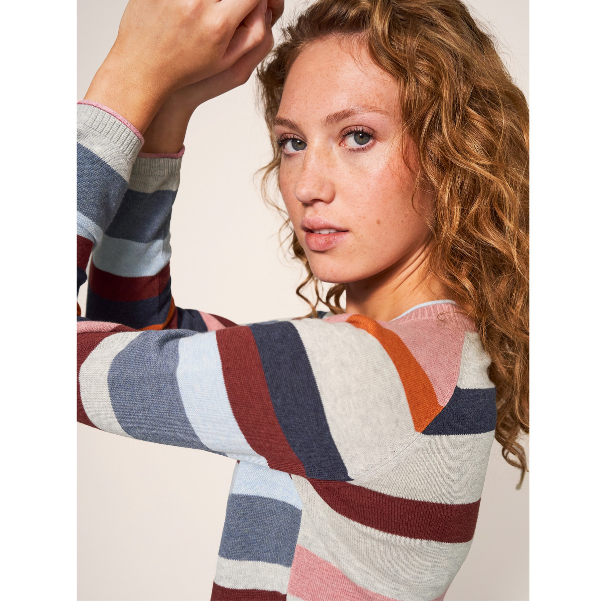 White Stuff Lulu Stripe Cardigan Pink Multi | Kilkenny Design