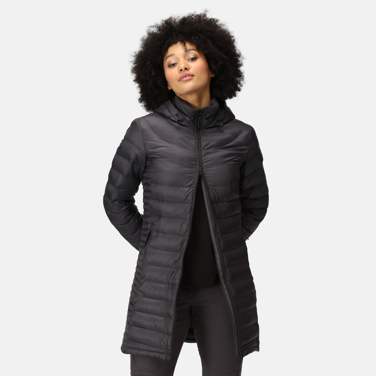 Warm Taupe Jacket REGATTA Parka Andel III Para Mujer Negro Quilted Coat