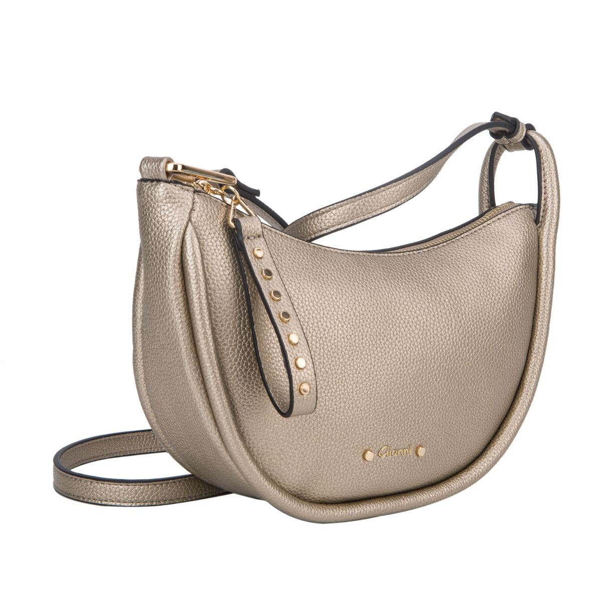 Gionni Carina Curved Crossbody Bag Metallic Kilkenny Design