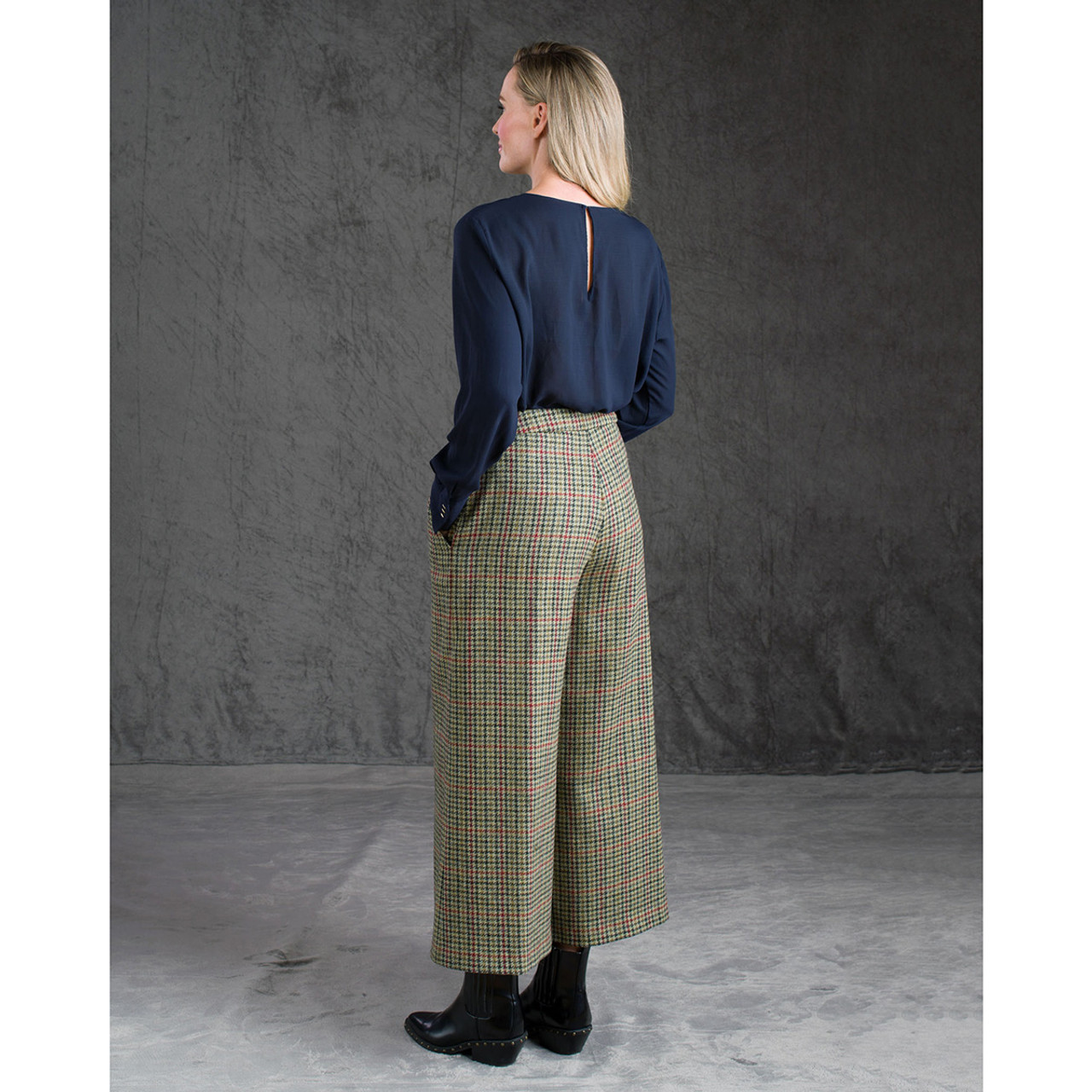 Enya Tweed Culottes Hacking Check | Kilkenny Design