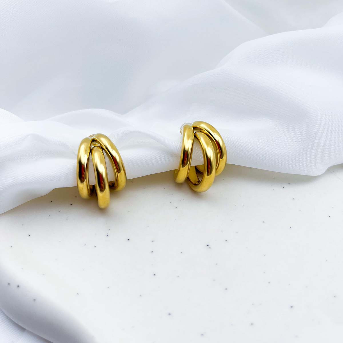 Trilogy Triple Layer Hoop Earrings Kilkenny Design