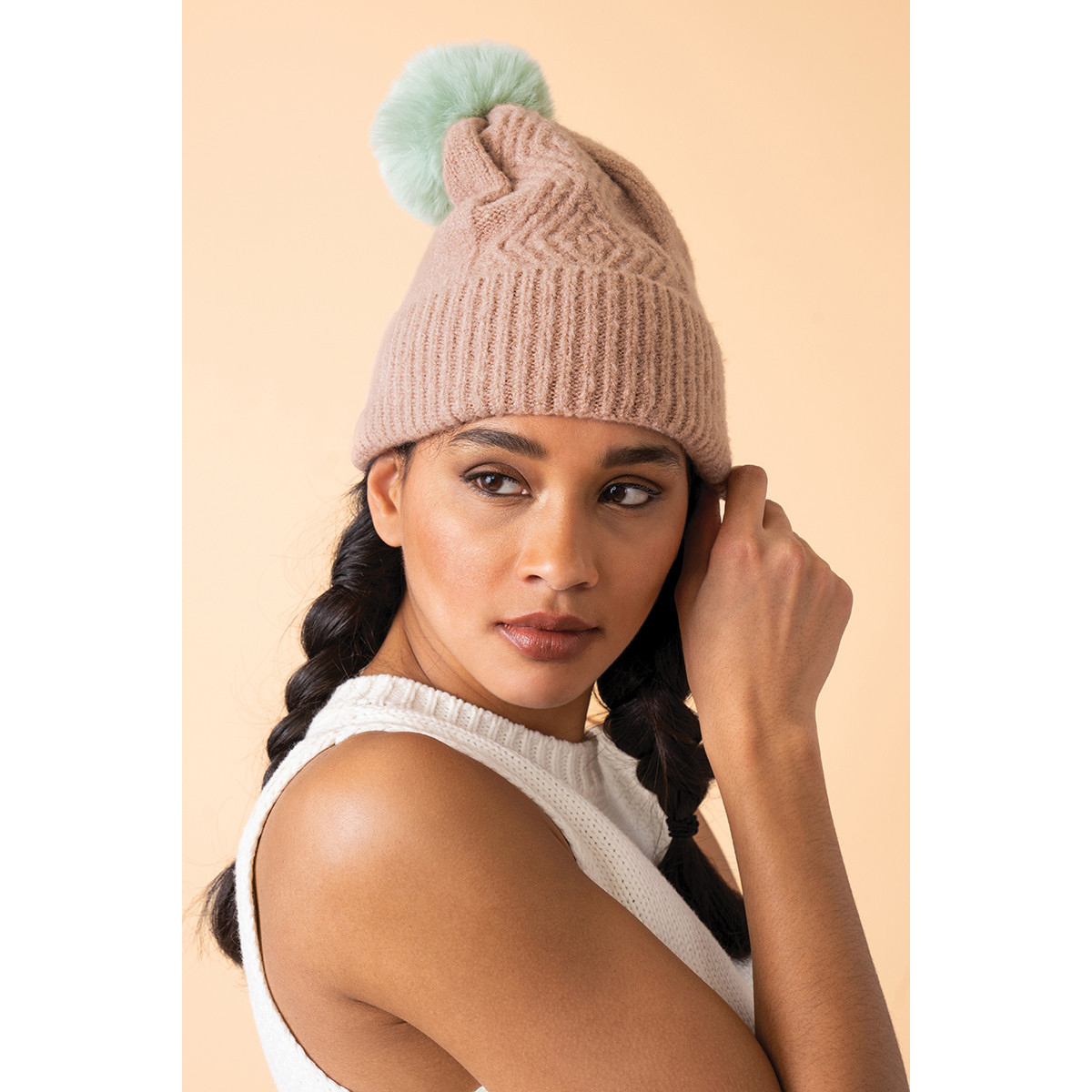 Bobble Hats Designer Beanie Womens Designer Ladies Pom Pom Hat