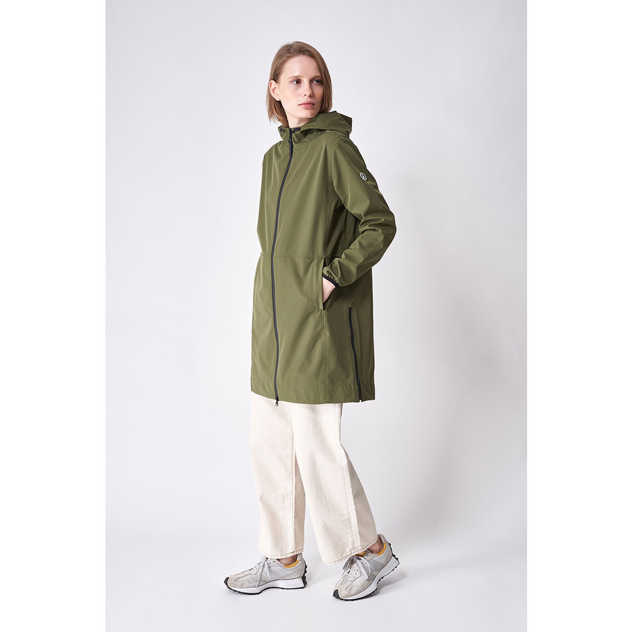 Sema Long Rain Jacket Green | Kilkenny Design