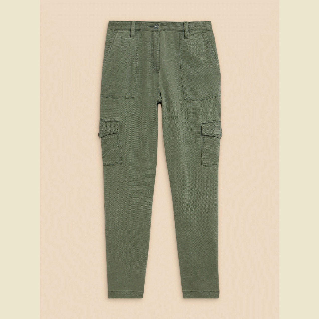 White Stuff Twisted Chino Trousers in Khaki Green – Surfari-South