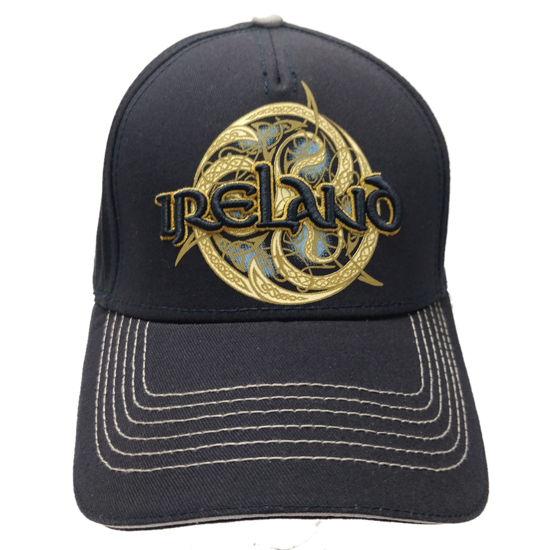 Carrolls Irish Gifts Celtic Swirl Baseball Cap - Navy, Adjustable, Embroidered Ireland Design - View #4