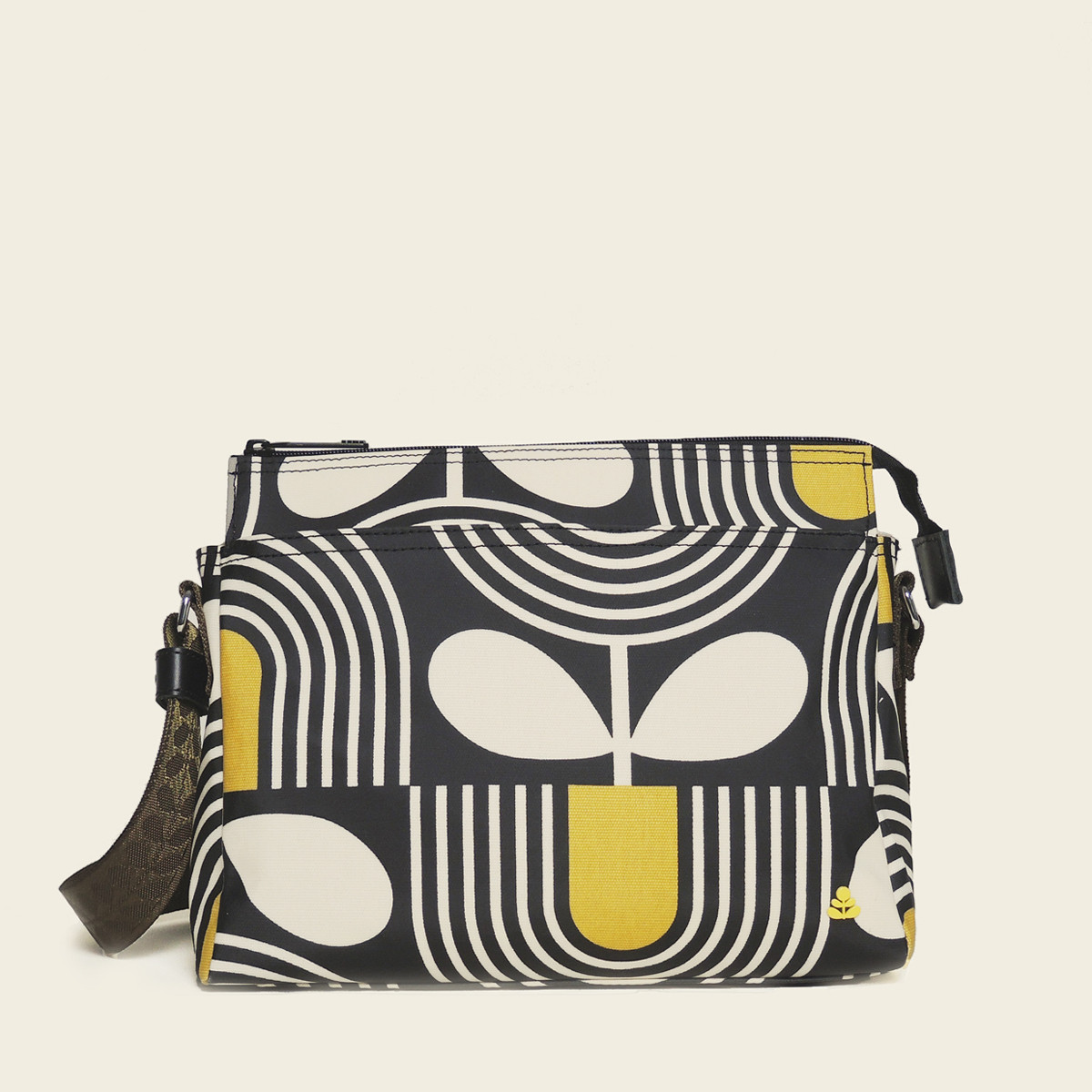 Orla Kiely Fielder Crossbody Giant Striped Tulip Noir Kilkenny Design