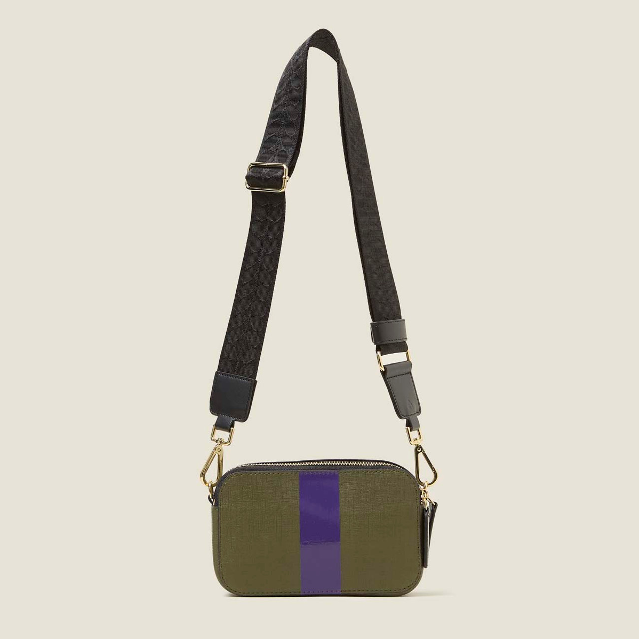 Orla Kiely Duo Crossbody High Shine Stripe Spruce | Kilkenny