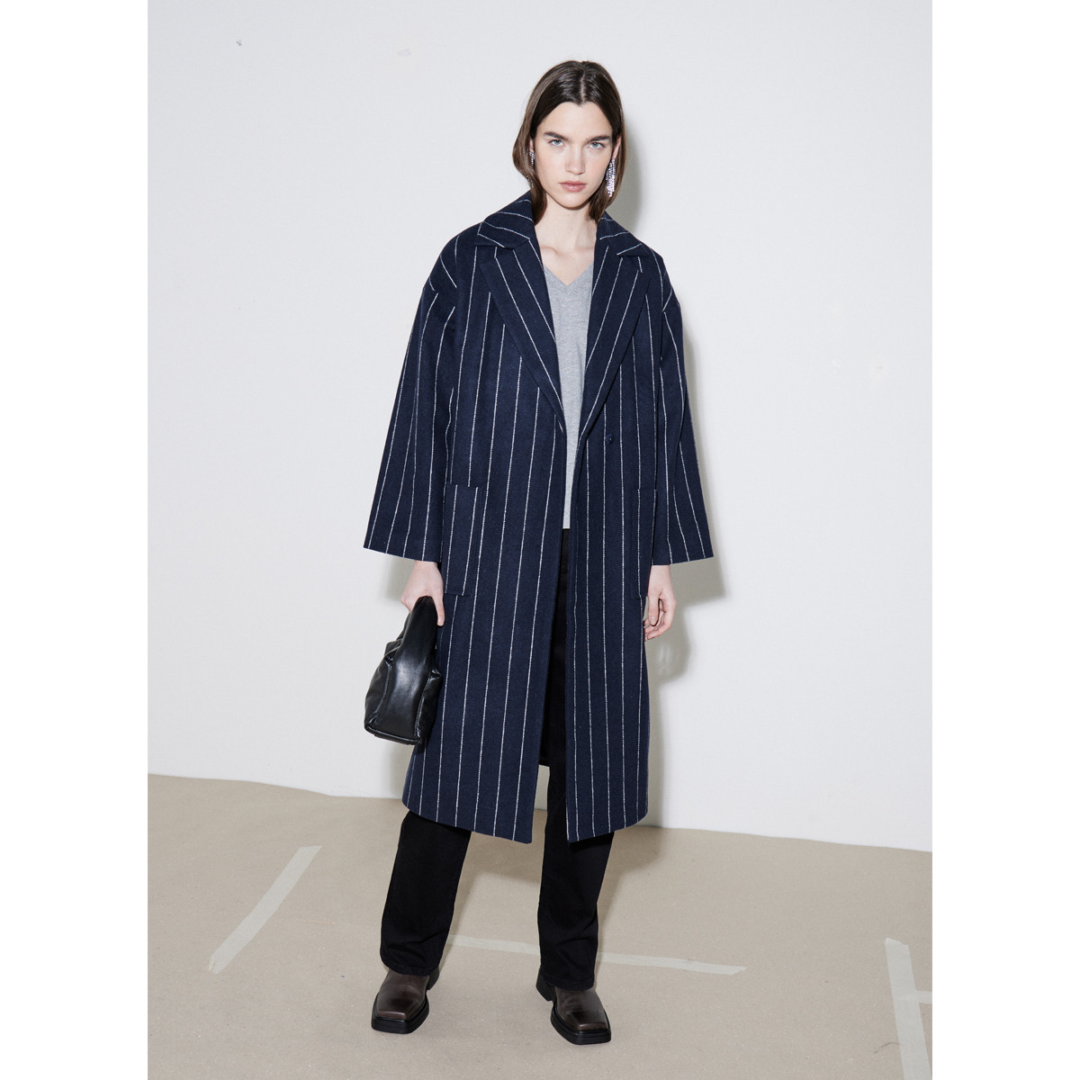 IHJANNET Pinstripe Coat Total Eclipse Kilkenny Design