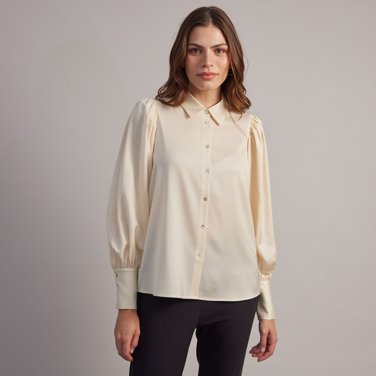 Coco Balloon Sleeve Shirt - Cream | Kilkenny Design