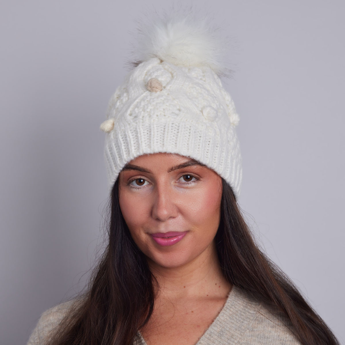 Drew\'s Pick : Beanie hat and matching scarf Drew Hat & Scarf Set Cable - Cream | Kilkenny Design main image 3