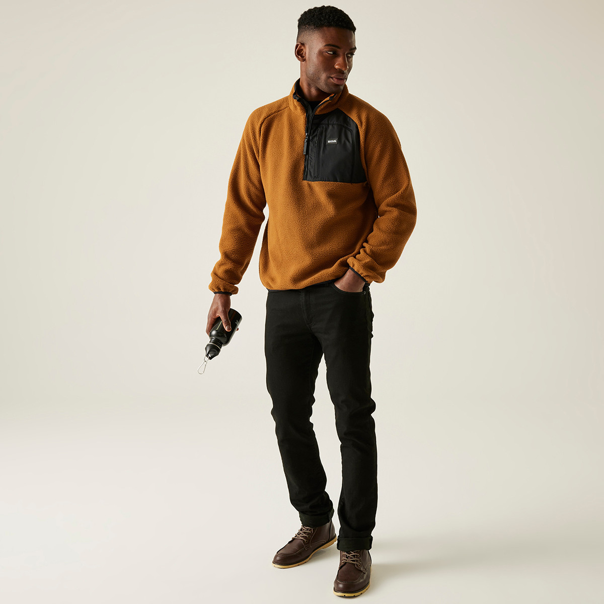 Frankie Borg Half Zip Men's Fleece – Glazed Ginger | Kilkenny Design