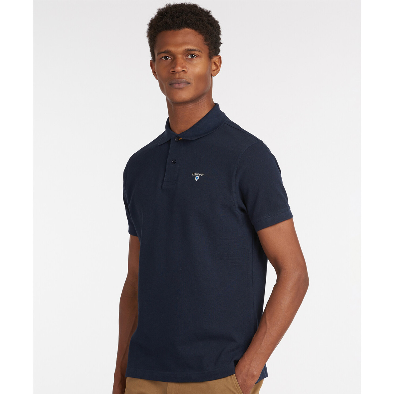 Tシャツ・カットソー Barbour TARTAN PIQUE POLO Barbour Men's Tartan Pique Polo Shirt Navy | Kilkenny Design