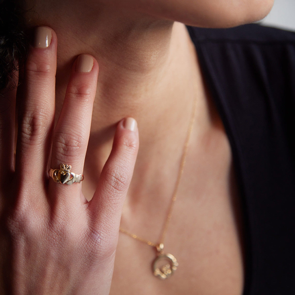 Solvar 14K Gold Maids Claddagh Ring | Kilkenny Design