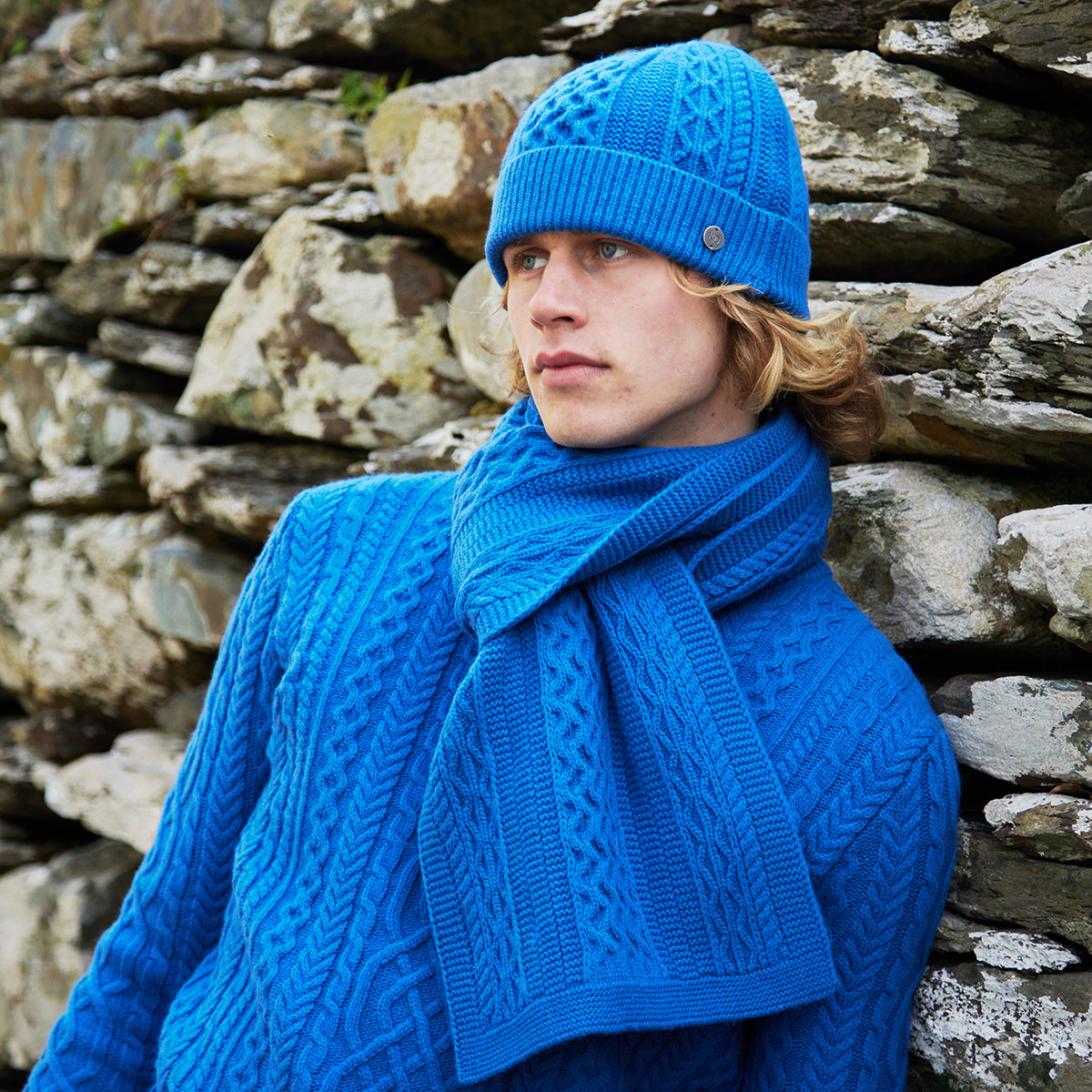 Frederick Honeycomb Aran Scarf Kilkenny Design1