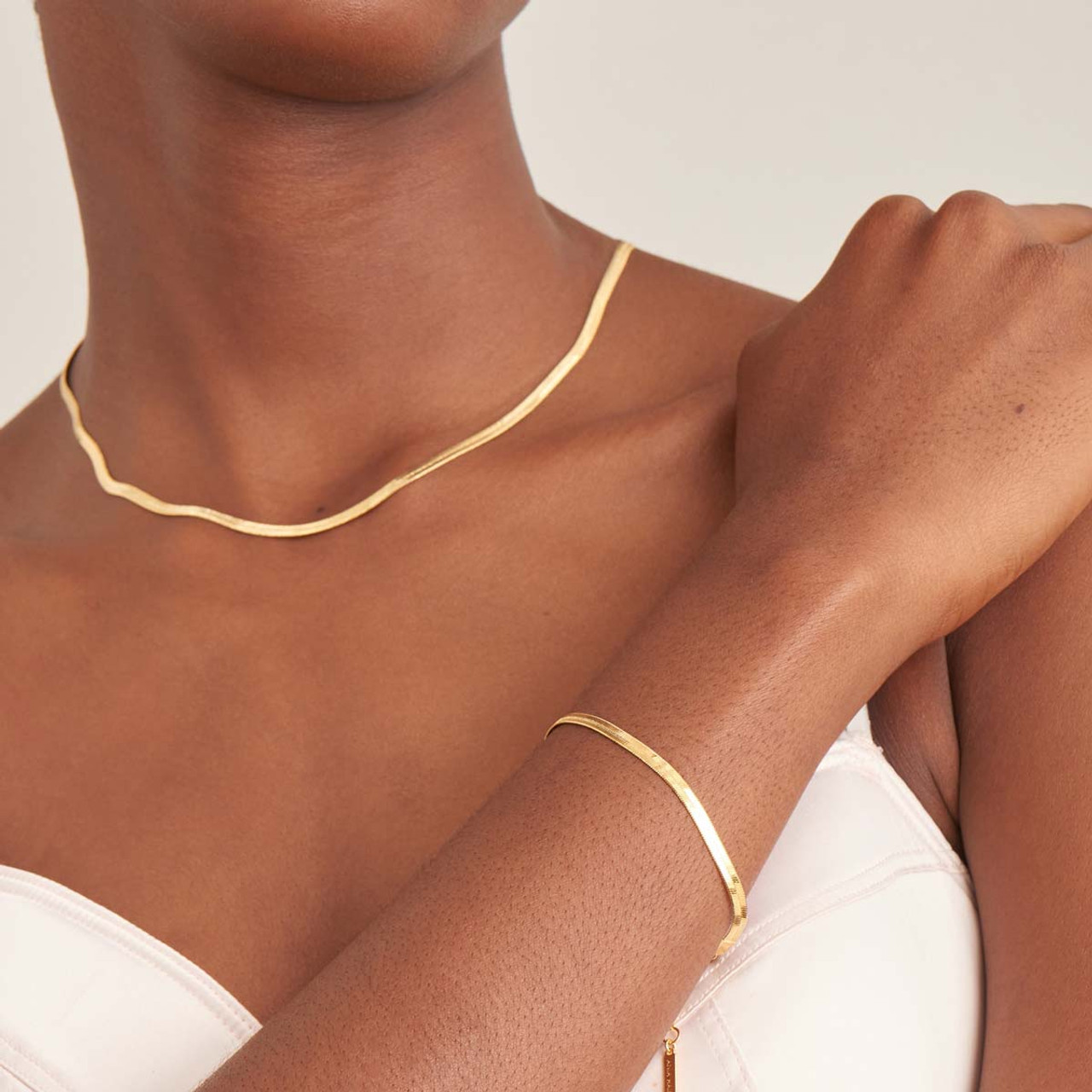 Flat Snake Chain Bracelet – Twinklex Jewelry