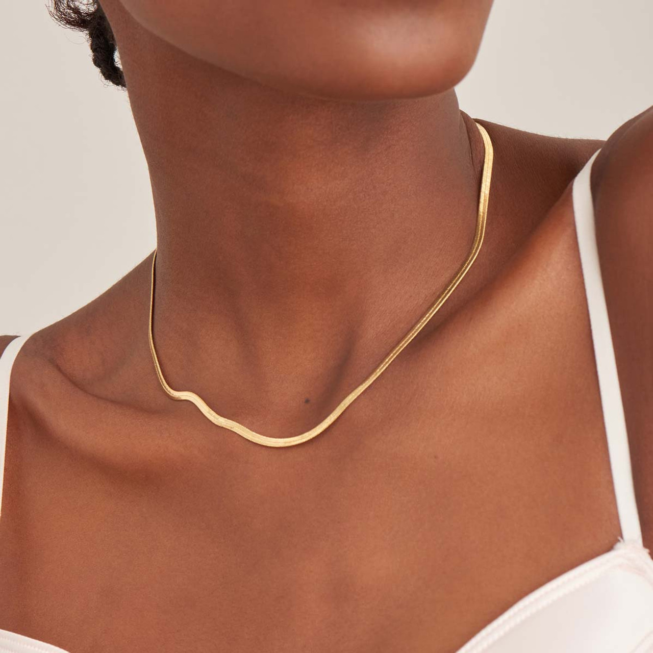 Sleek Snake Chain Necklace – Mestige