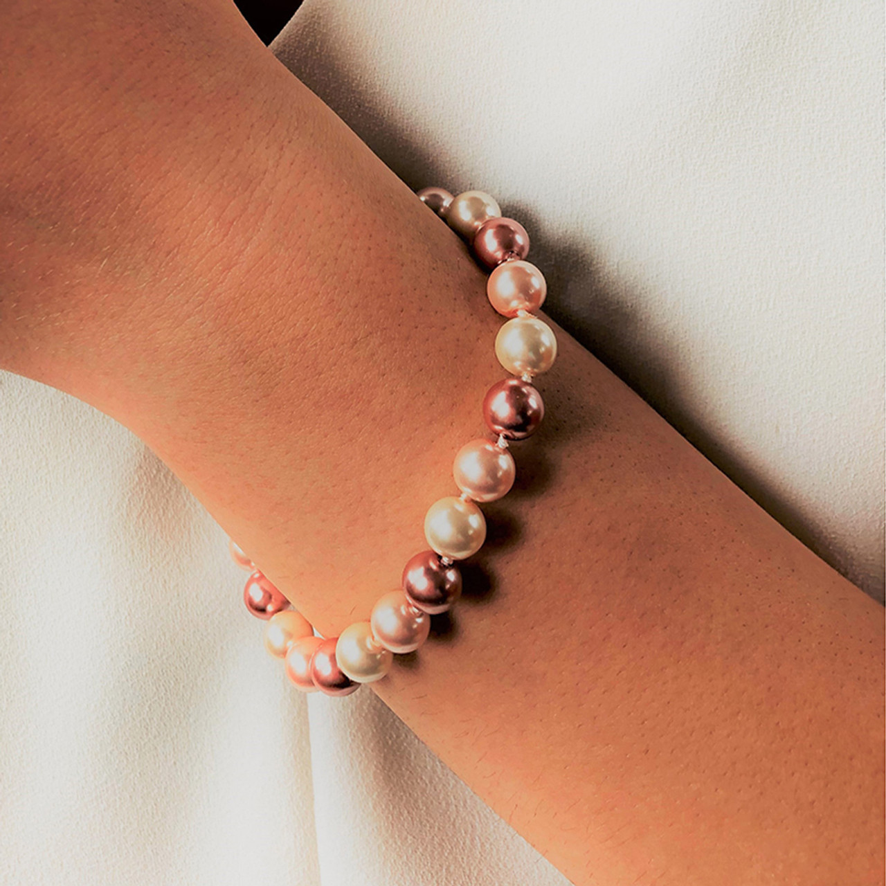 Real pink store pearl bracelet