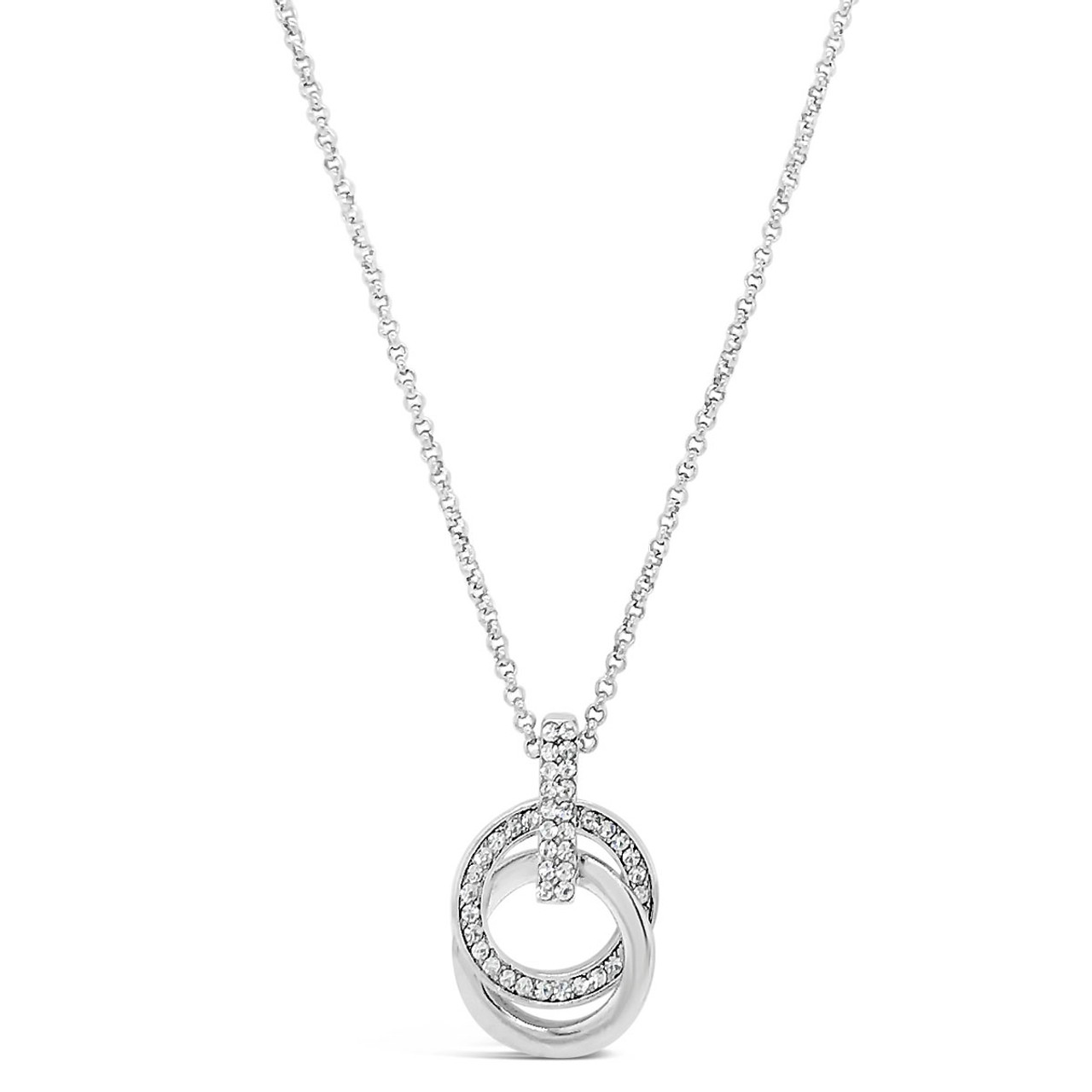 Amazon.com: BERRICLE Sterling Silver Open Circle Cubic Zirconia CZ Pendant  Necklace for Women, Rhodium Plated : Clothing, Shoes & Jewelry