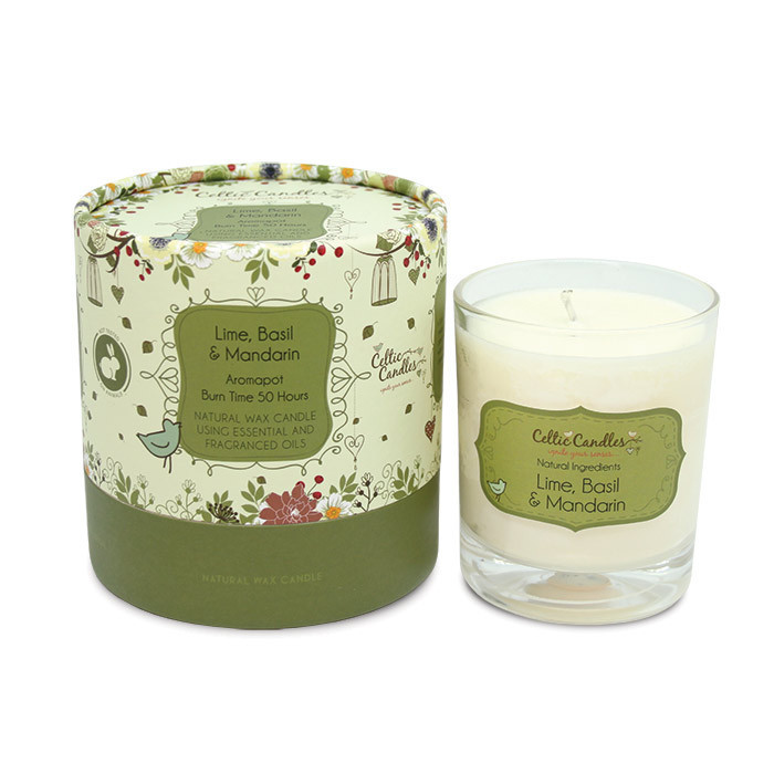 Celtic Candles Lime Basil & Mandarin Aromapot Tumbler Kilkenny Design