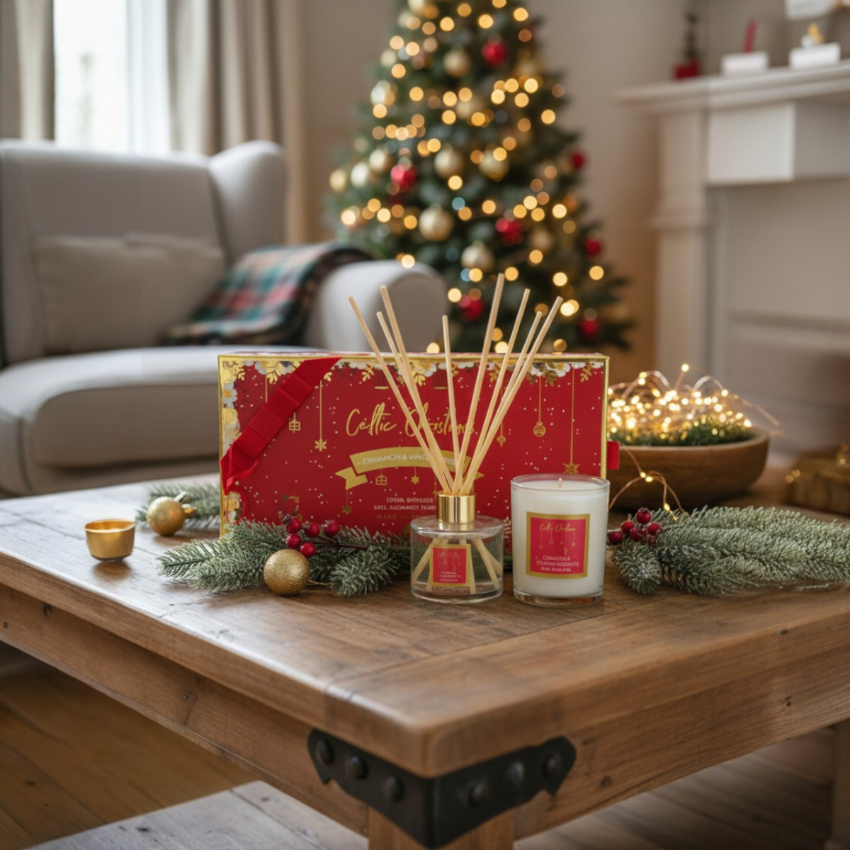 Celtic Candle Cinnamon & Winter Berries Mini Gift Box | Kilkenny