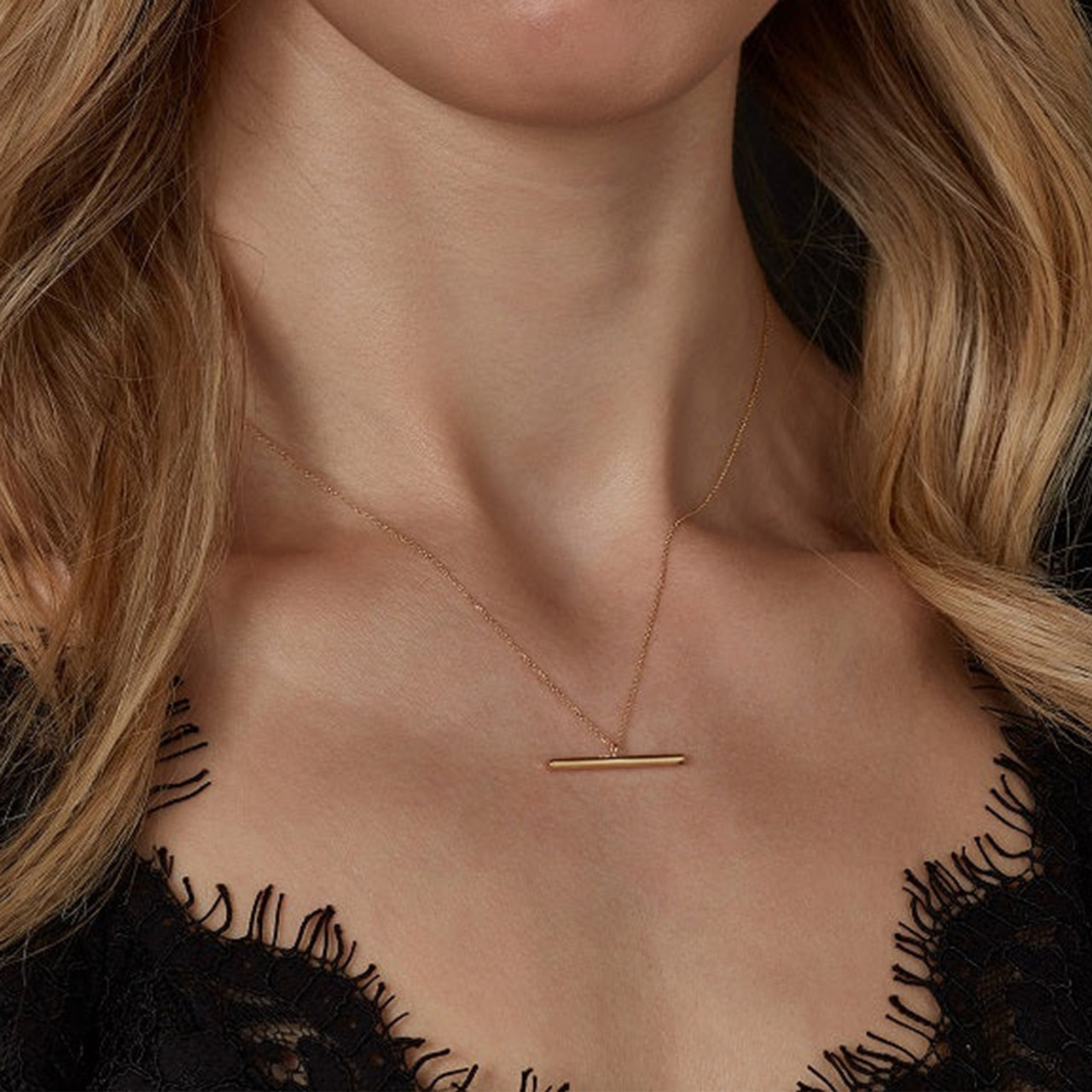 T-Bar Figaro Gold Chain Necklace – Grace&Kin