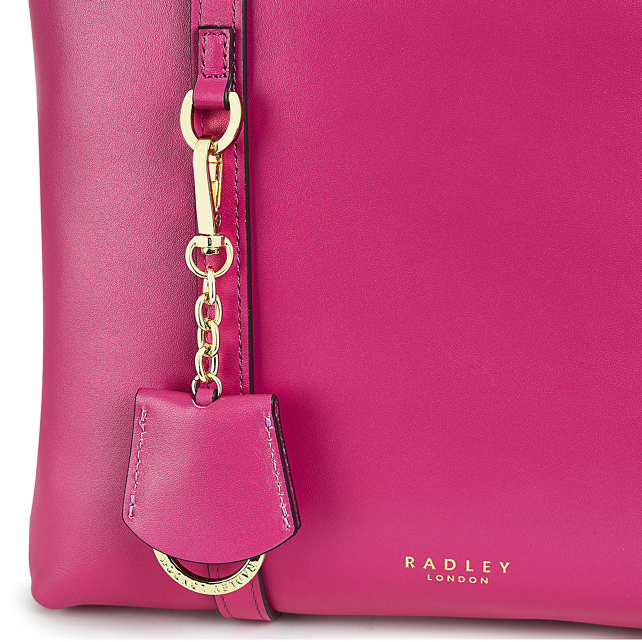 Radley Cross Body Bag Medium Pink Leather Zip Top