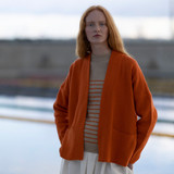 McConnell Woollen Mills Ladies Breton Crew Neck Jumper Orange_1