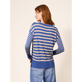 White Stuff Olive Stripe Jumper Blue Multi_3