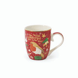 Tipperary Crystal Christmas Robin Mugs Set of 4