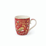 Tipperary Crystal Christmas Robin Mugs Set of 4