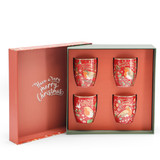Tipperary Crystal Christmas Robin Mugs Set of 4