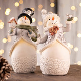 Belleek Snowman Couple