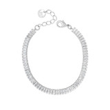 Silver Tone Tennis Style Bracelet